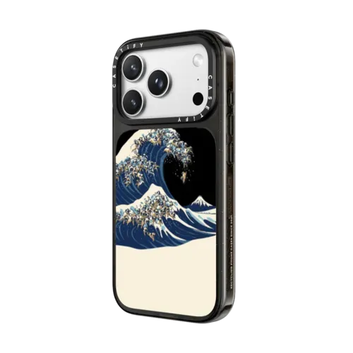 The Great Wave of Pugs - iPhone 18 Pro Max - Impact Case MagSafe Compatible - Glossy