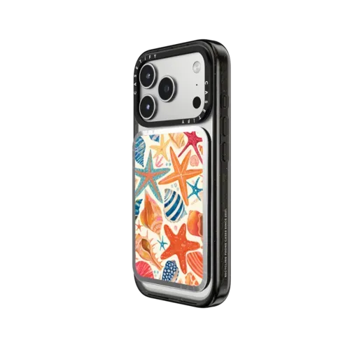 Sea Shells by Grace Andersson - Snappy Cardholder Stand - Snappy Mirror Cardholder Stand MagSafe Compatible
