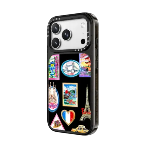 Vintage Luggage Stickers - iPhone 18 Pro Max - Impact Case MagSafe Compatible - Glossy