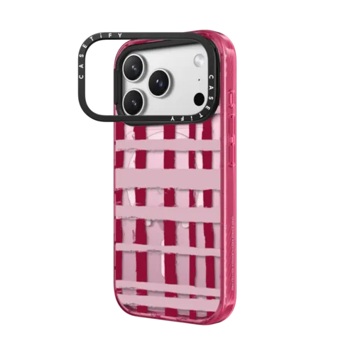 Berry Stripes - iPhone 17 Pro Max - Impact Ring Stand Case MagSafe Compatible