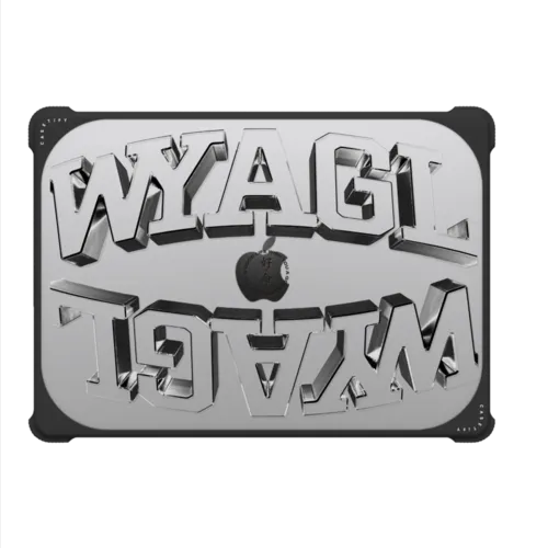 WYAGL Paisley Laptop Case - Metallic Logo - MacBook Pro 14-inch (M1 - M5) - MacBook Bounce Case