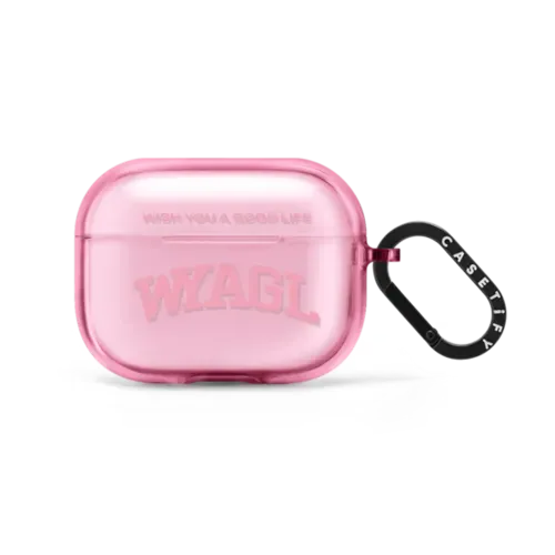 WYAGL Logo Earbuds Case - Pink - AirPods Pro 2 - Earbuds Impact Case