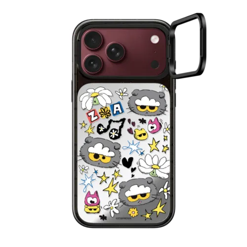 ZO&FRIENDS Sticker Case - iPhone 18 Pro Max - Impact Ring Stand Case - Mirror