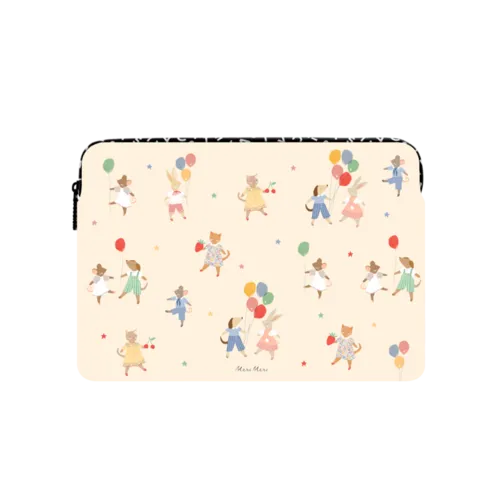 Meri Meri Animal Friends Laptop Sleeve - Large (16") - Impact Laptop Sleeve