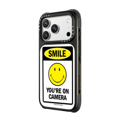 SMILE! Caution You're On Camera Phone Case - Transparent Edition - iPhone 18 Pro Max - Ultra Impact Case MagSafe Compatible - Glossy