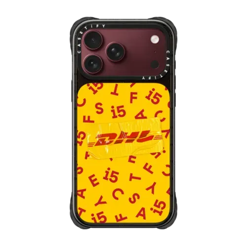 DHL 15th Anniversary Jumbled Pattern Case - iPhone 18 Pro Max - Ultra Impact Case MagSafe Compatible - Glossy