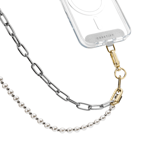 2-in-1 Metal Cross-body Chain - Silver